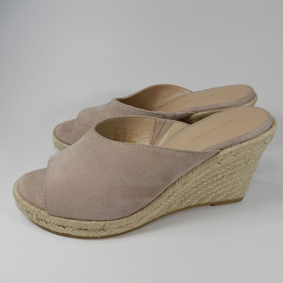 Stuart Weitzman Wonda Espadrille Wedge Mule SANDALS Size 6.5 Dolce Suede NEW - Picture 5 of 16